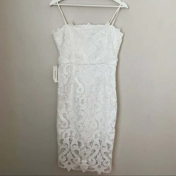 Bardot Dresses | Bardot Dress Lace Lina Sheath Ivory White Midi Bridal Wedding Lined Classic Cute | Color: White | Size: 6 | Haylee_Love1's Closet Bardot Dresses | Bardot Dress Lace Lina Sheath Ivory White Midi Bridal Wedding Lined Classic Cute | Color: White | Size: 6 | Haylee_Love1's Closet
